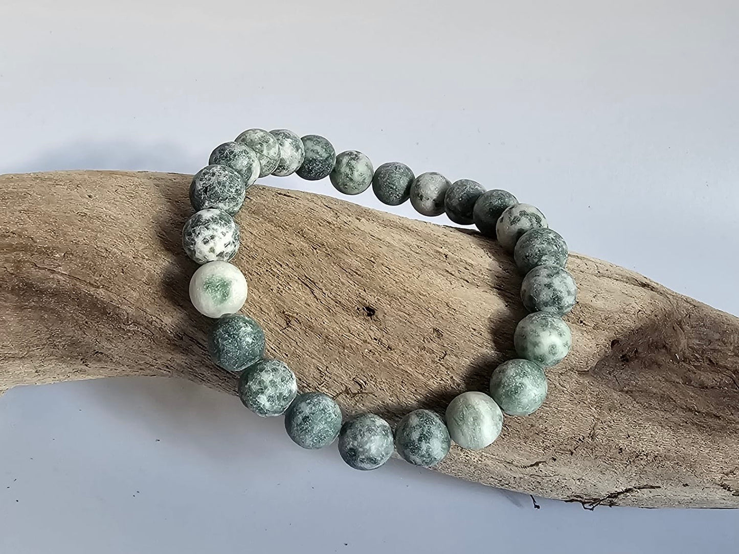 Handcrafted 8mm Green Spot Jasper