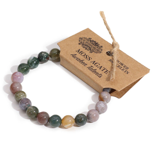 Power Bracelet - Moss Agate