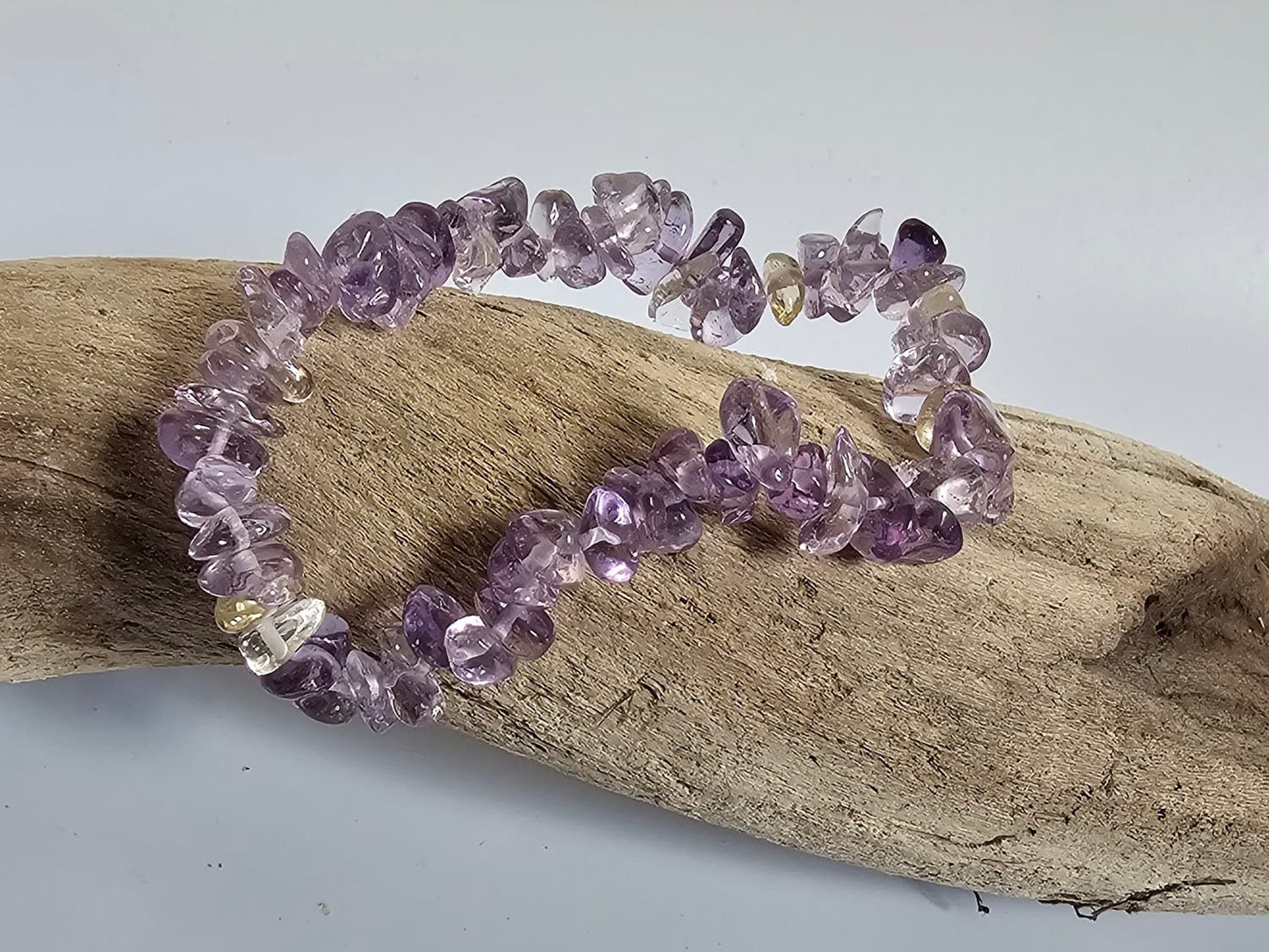 Handcrafted  Ametrine Chip Bracelet