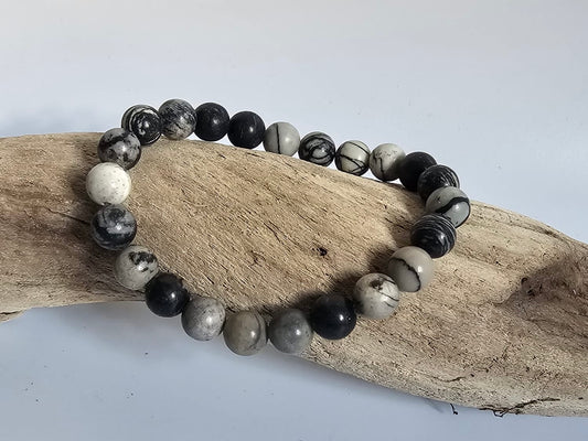 Handcrafted 8mm Netstone Bracelet