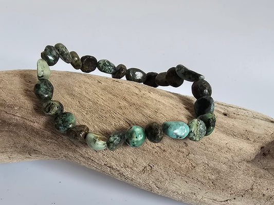 Handcrafted African Turquoise Nugget Bracelet