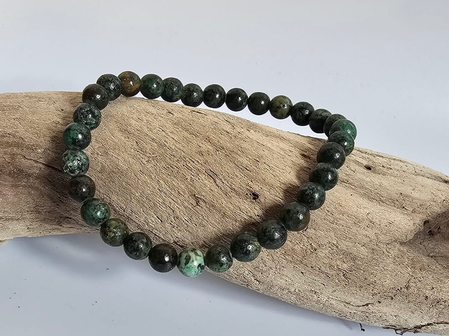 Handcrafted 6mm African Turquoise Bracelet