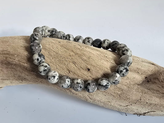 Handcrafted 8mm Sesame Jasper Bracelet