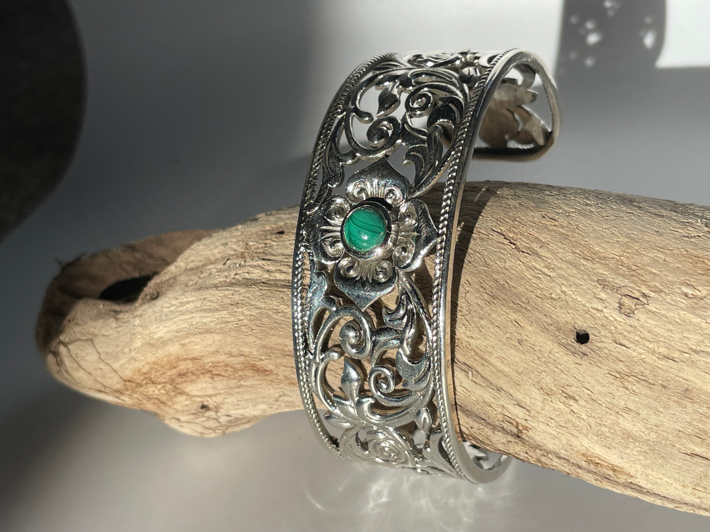 Silver Malachite Cuff