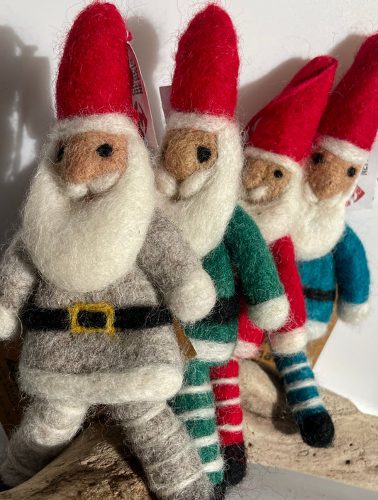 Handcrafted Wool Felt Santa Decoration