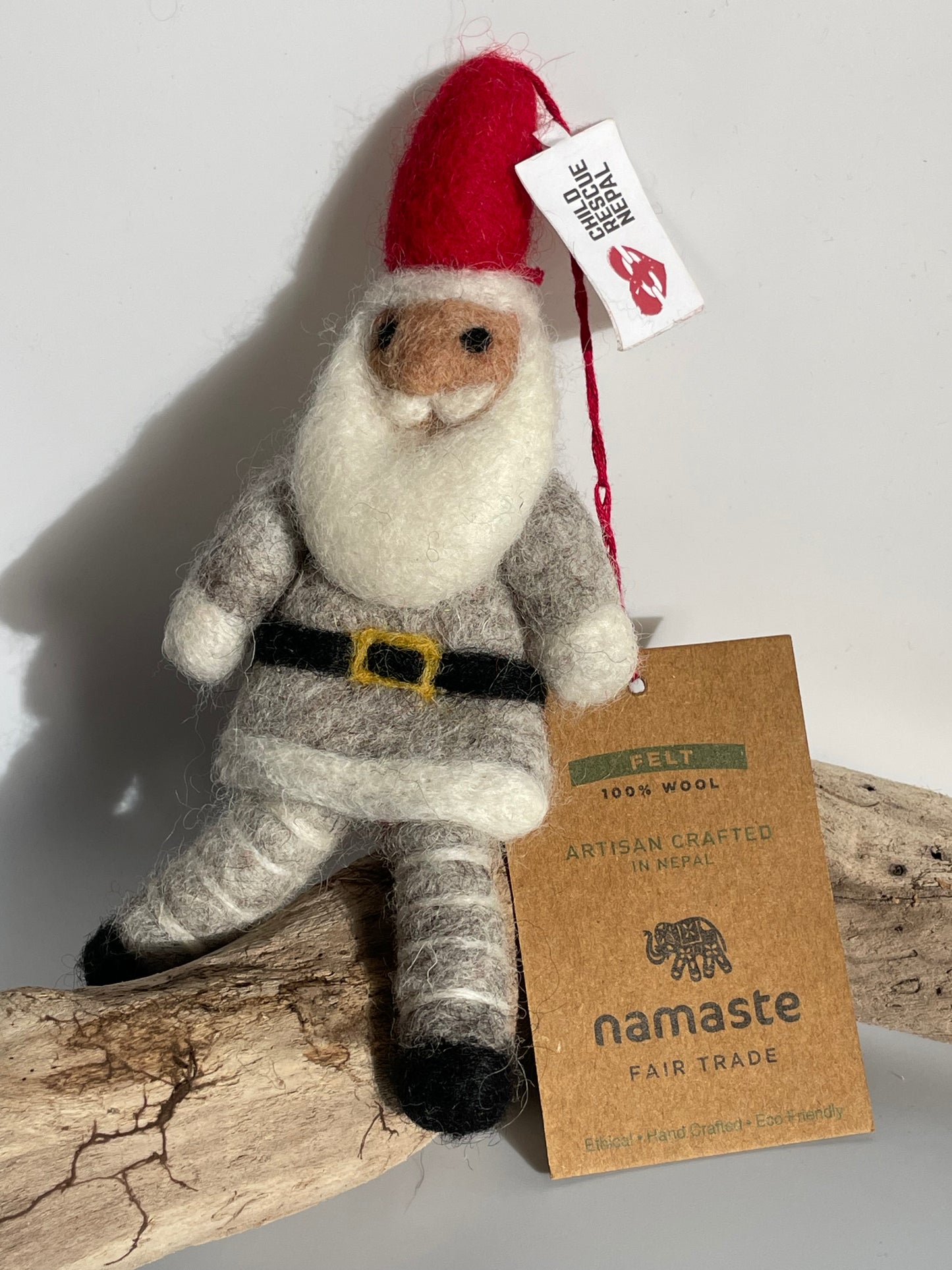 Handcrafted Wool Felt Santa Decoration