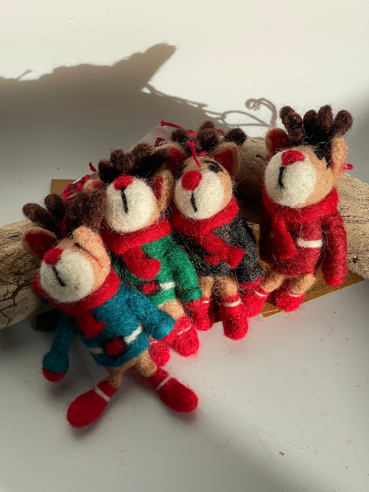 Handcrafted Wool Felt Superhero Rudolph Decoration