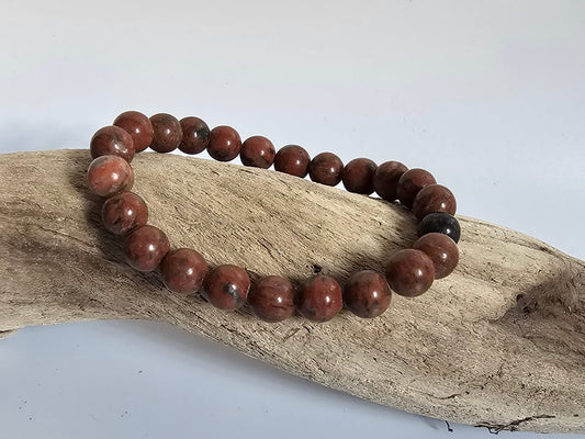 Handcrafted 8mm red jasper