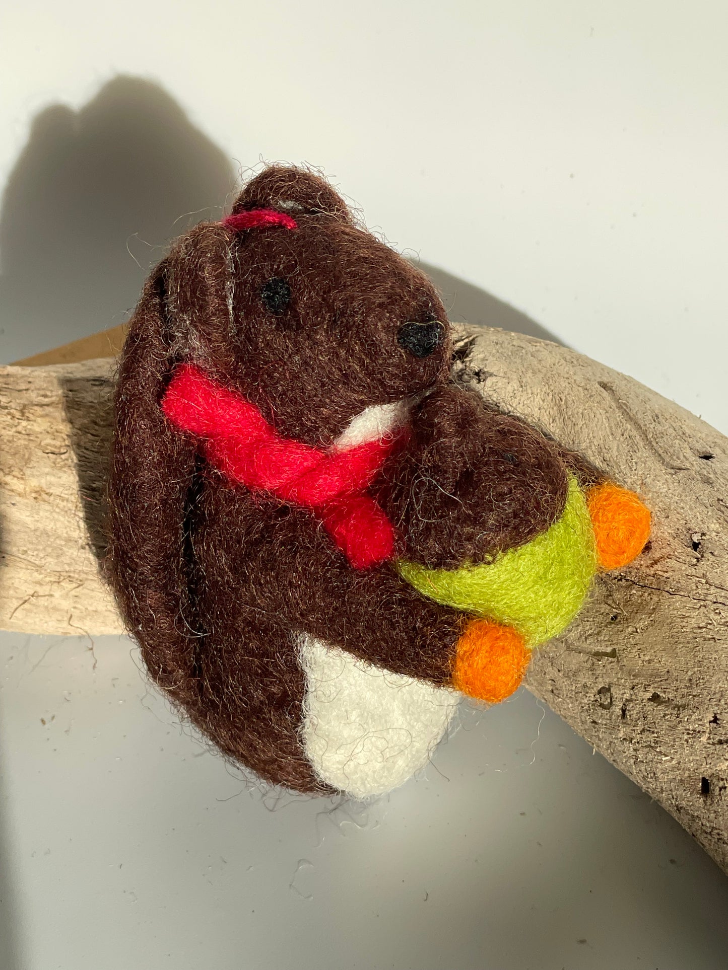 Handcrafted Wool Felt Squirrel Decoration