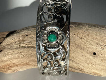 Silver Malachite Cuff