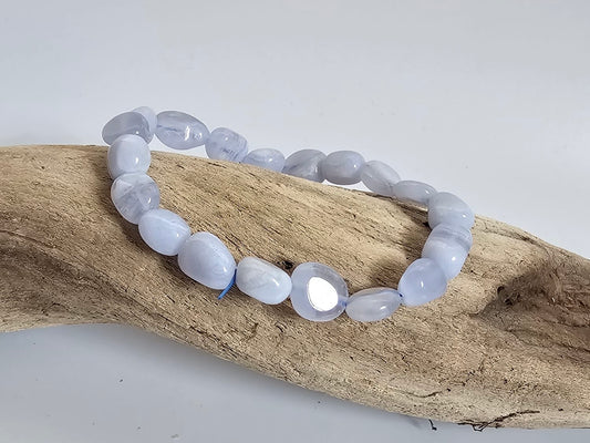 Handcrafted Blue Lace Agate Bracelet